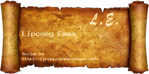 Lipcsey Emma névjegykártya