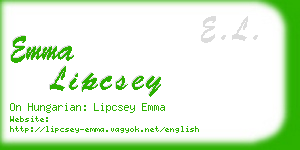 emma lipcsey business card